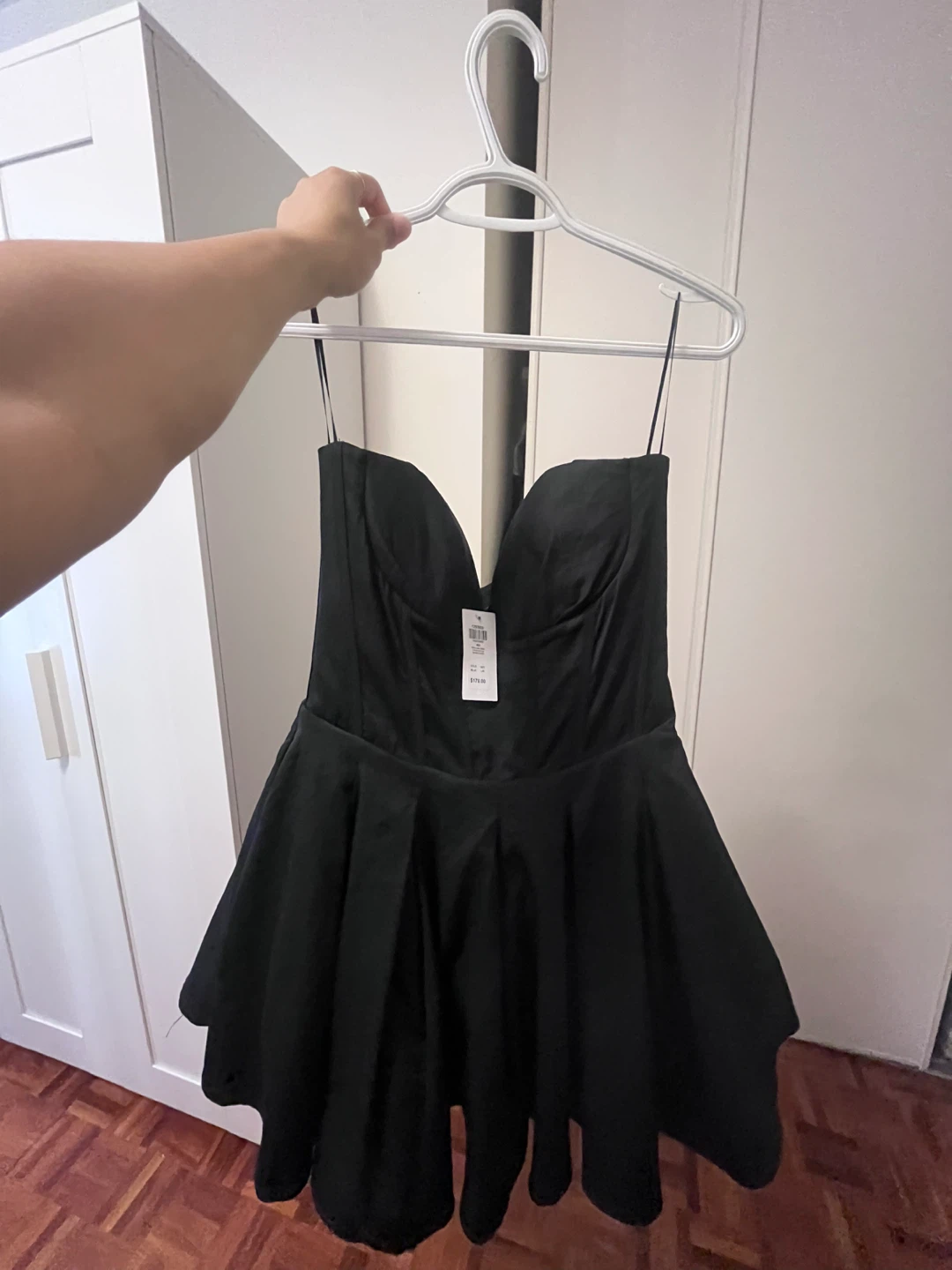 Black Strapless Mini Dress