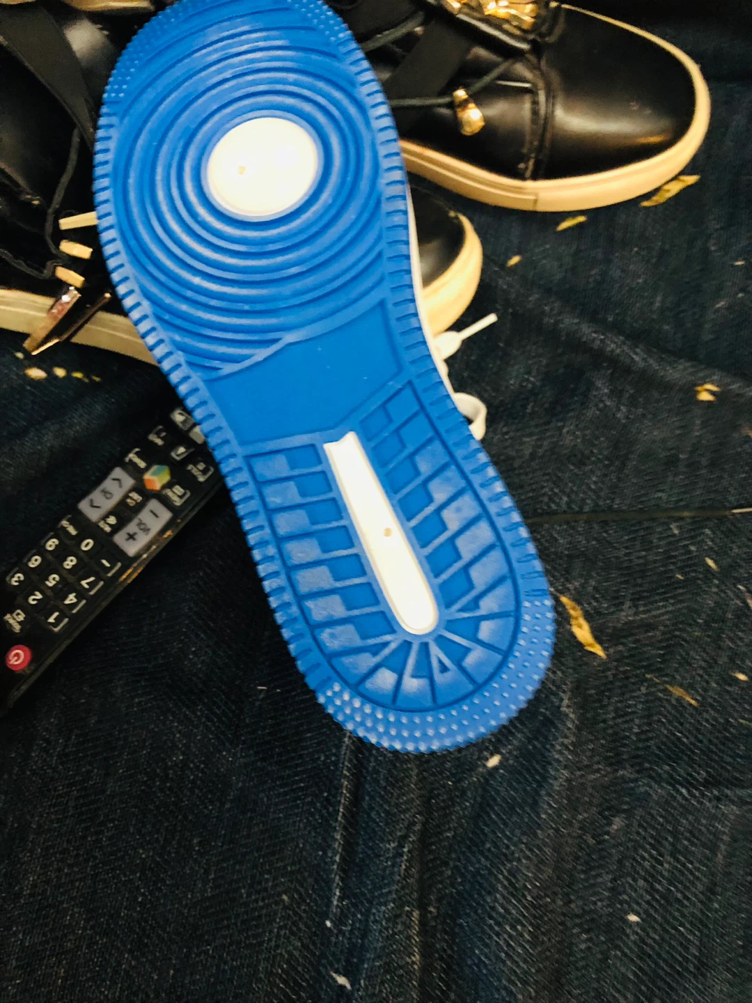 White and Blue High-Top Sneakers9 - photo 5