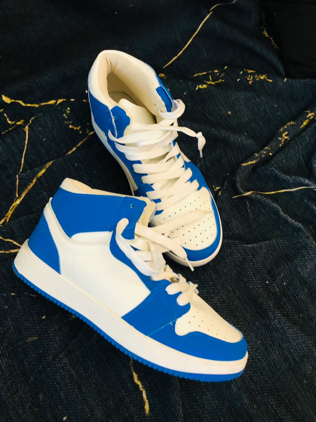 White and Blue High-Top Sneakers9 - photo 2