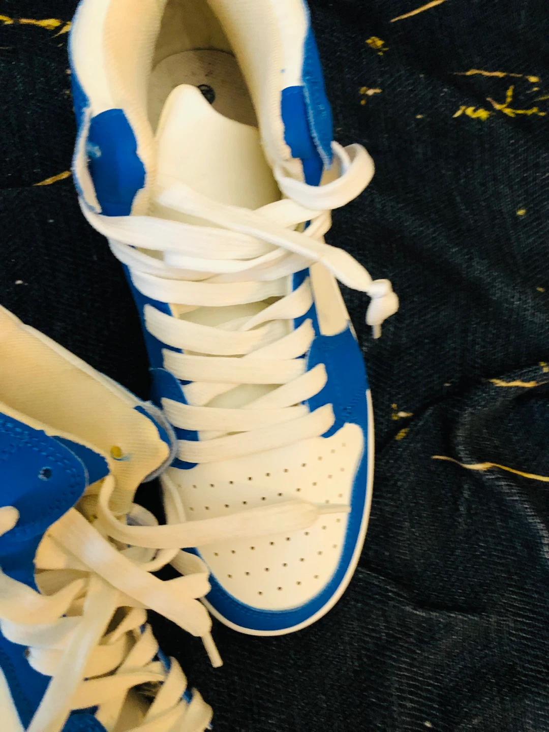 White and Blue High-Top Sneakers9 - photo 3