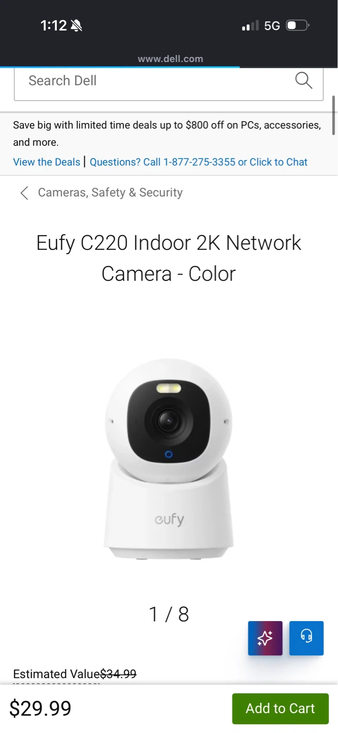⚽ ⚽ Eufy C220 Indoor 2K Network Camera - Color