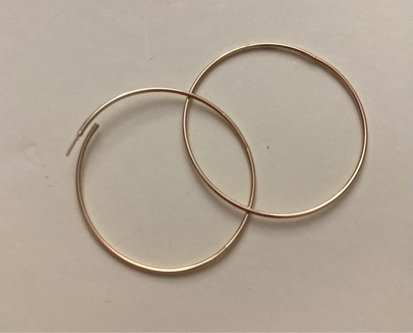 Rose Gold Hoop Earrings⚽️ - photo 2