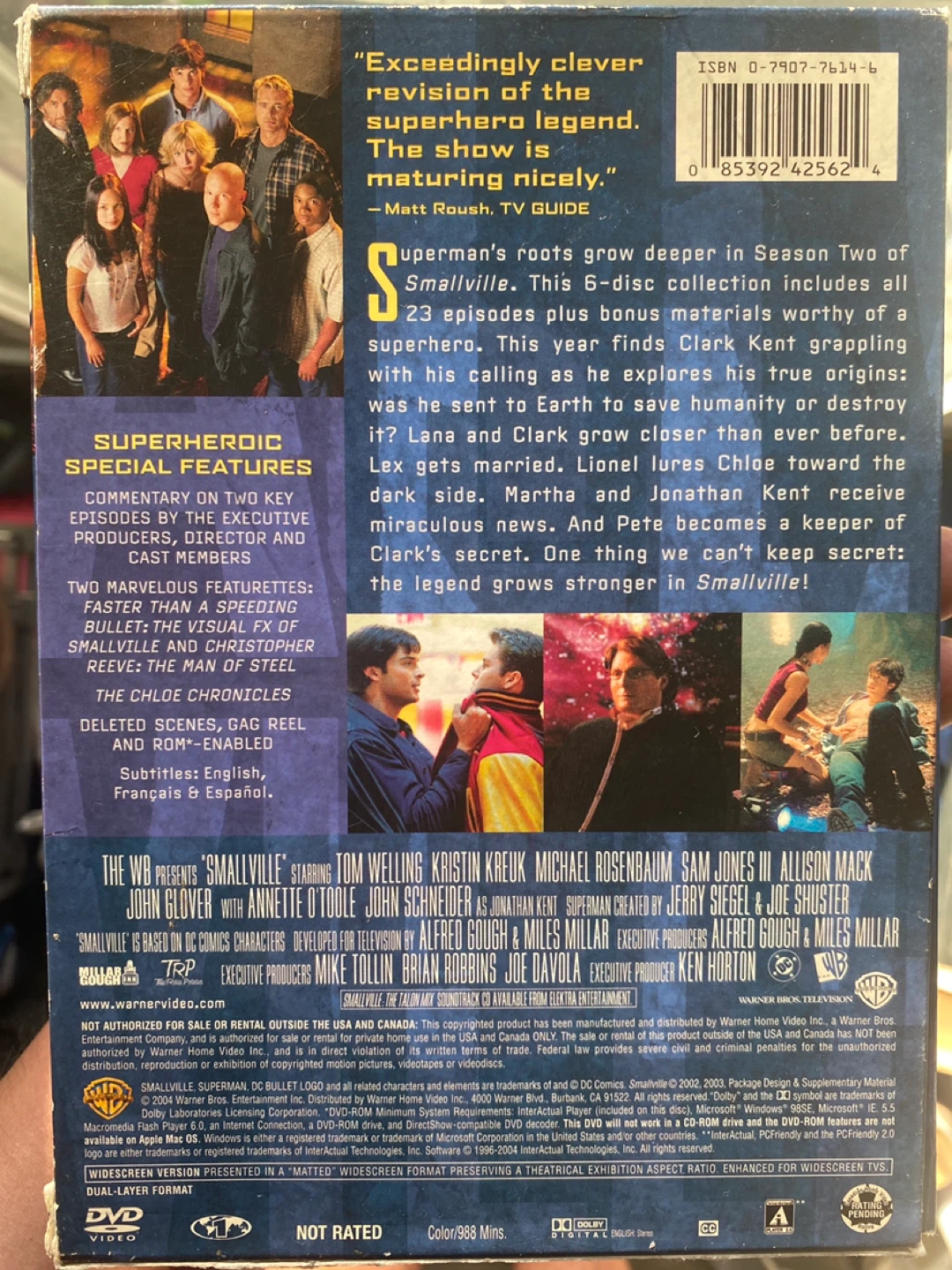 Smallville ⚽️ The Complete Second Season DVD Box Set - photo 2