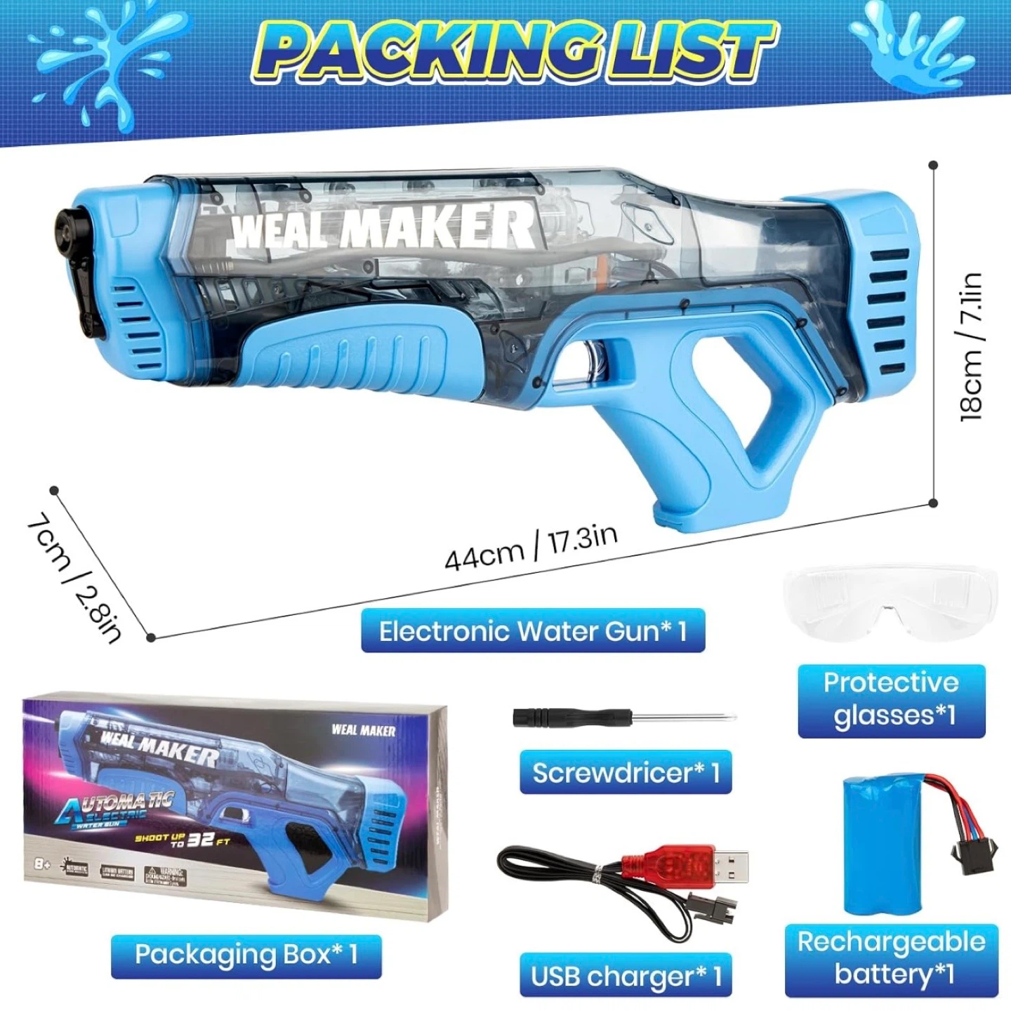 *Brand New* Rechargeable Automatic Electric Water Gun - photo 3