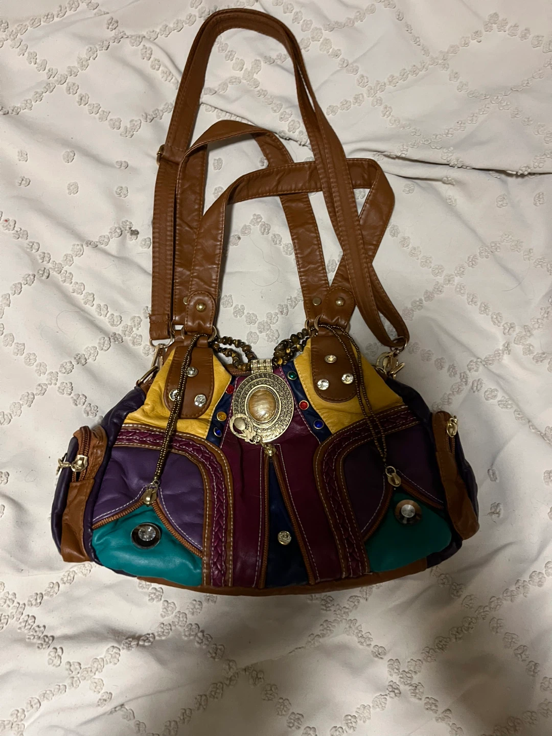 Colourful Patchwork Shoulder Bag