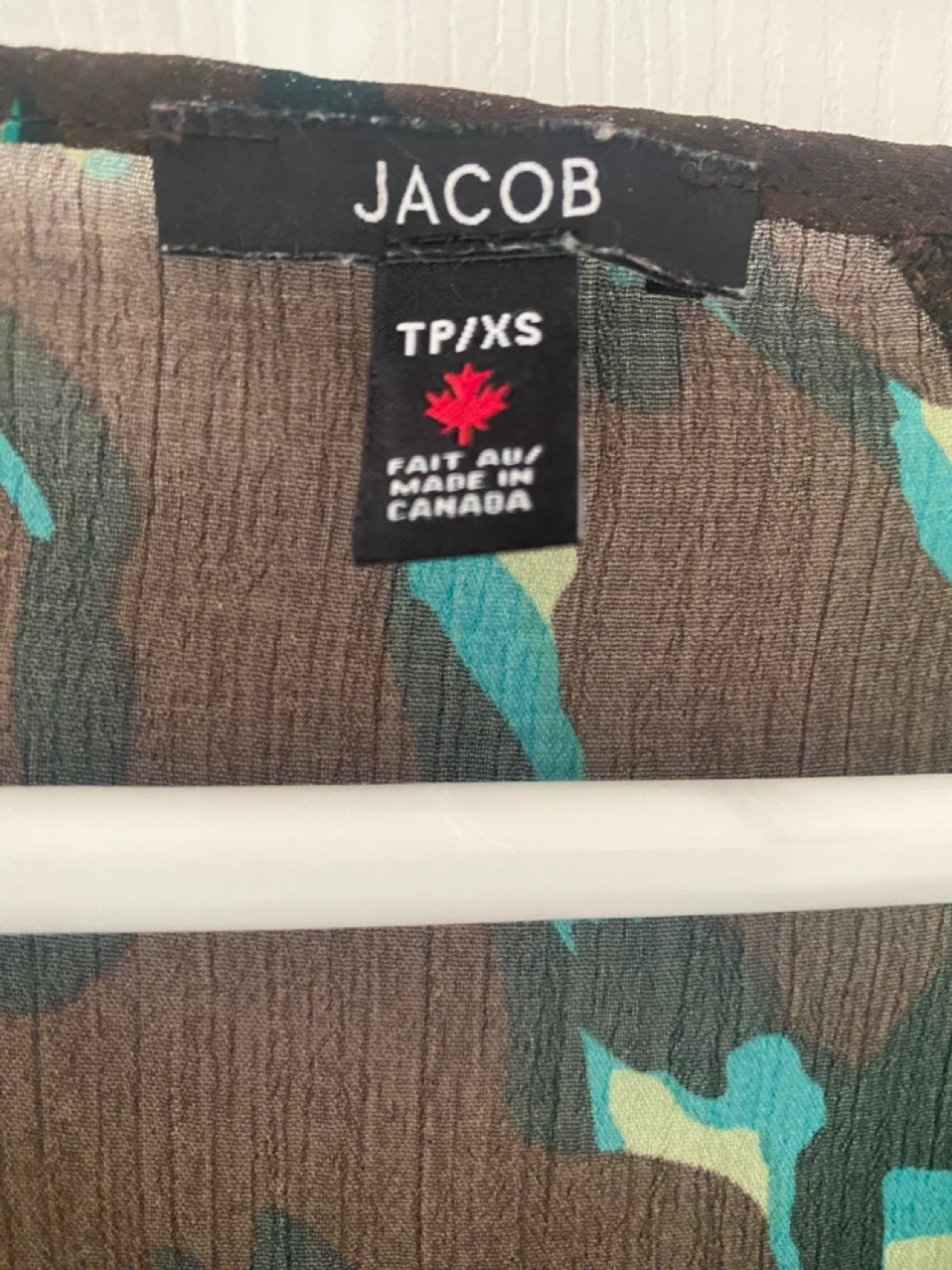 JACOB Sheer Leopard Print Blouse - TP/XS - photo 3