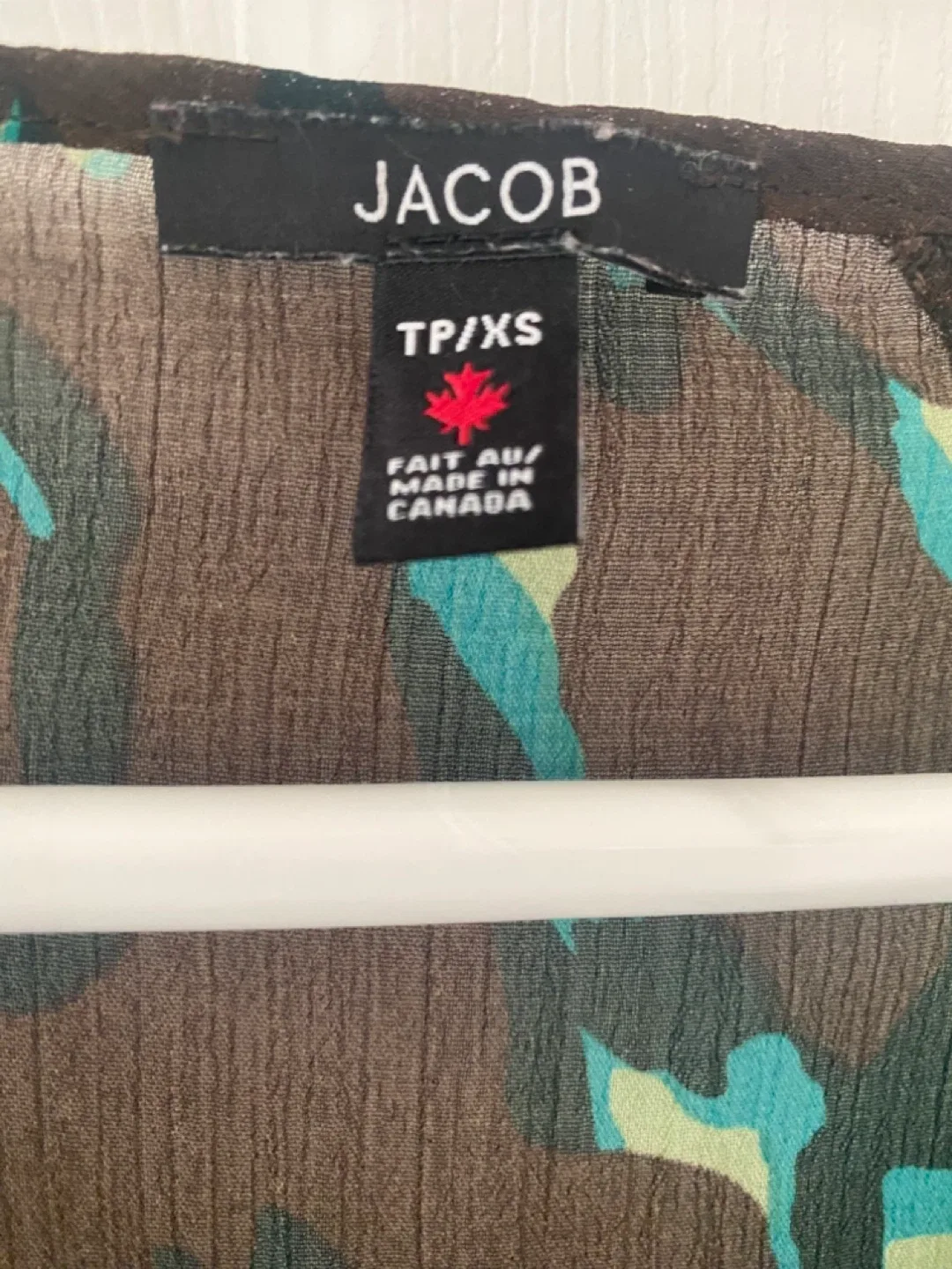 JACOB Sheer Leopard Print Blouse - TP/XS - photo 3