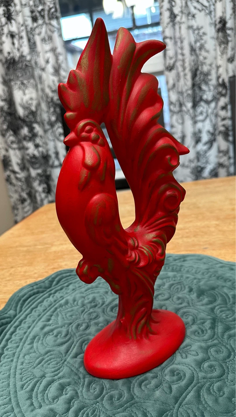 Vintage Red Rooster Figurine 1970 - photo 2