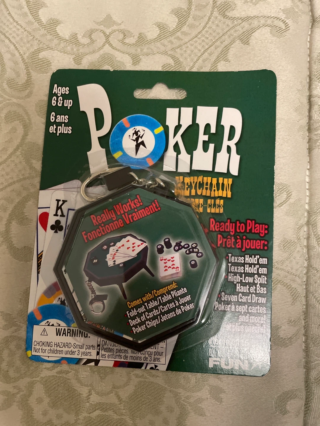 Poker Keychain - Texas Hold'em, High-Low Split & Seven Card Draw