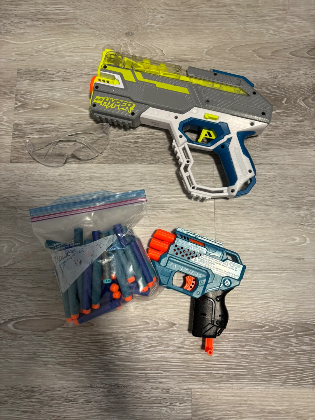 Nerf Hyper & Small Blaster Set with Darts and Goggles