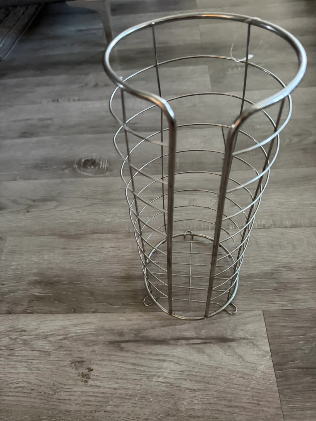 Silver Metal Wire Toilet Paper Holder Stand - photo 3