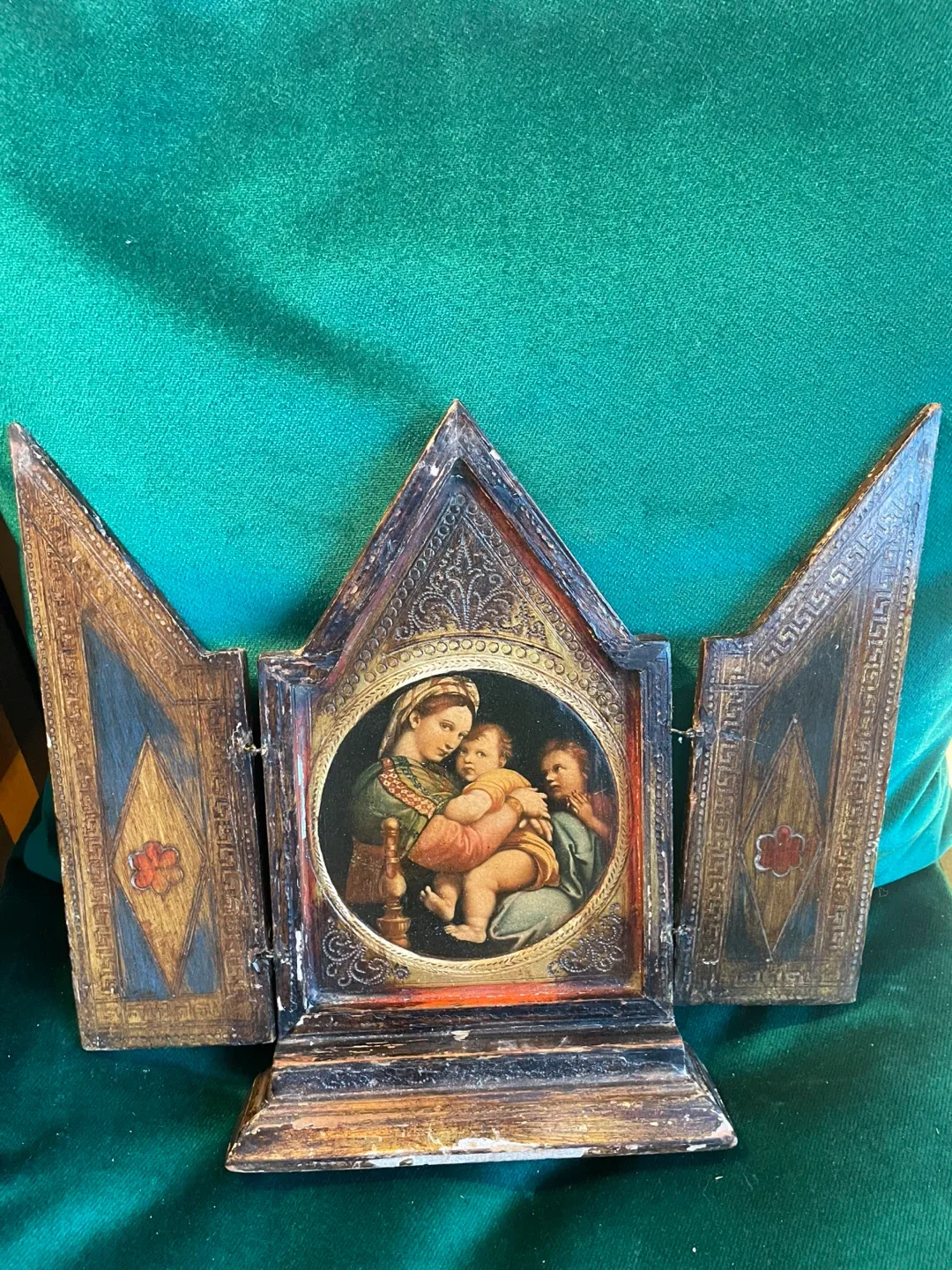 Vintage Triptych Religious Icon Art - photo 5