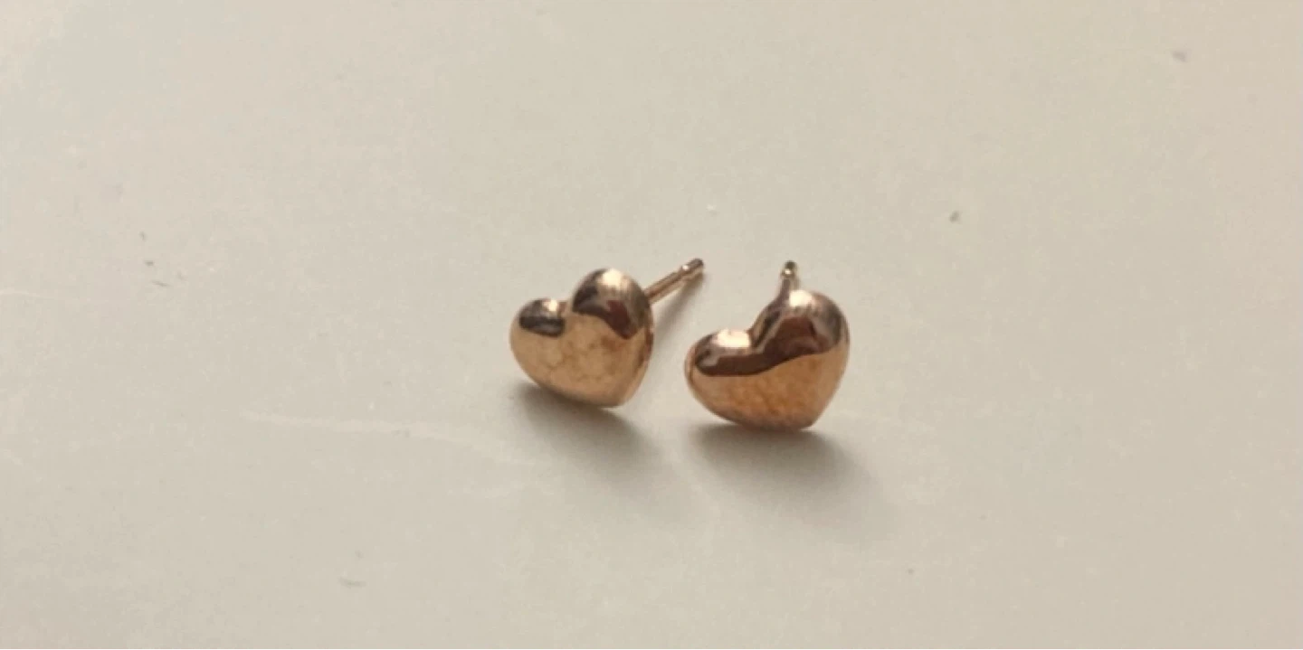 10k Rose Gold Heart Stud Earrings⚽️