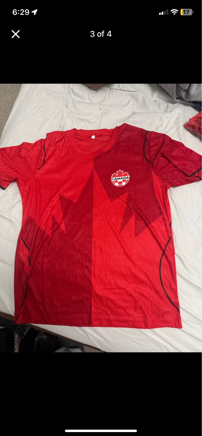 Canada red soccer jersey