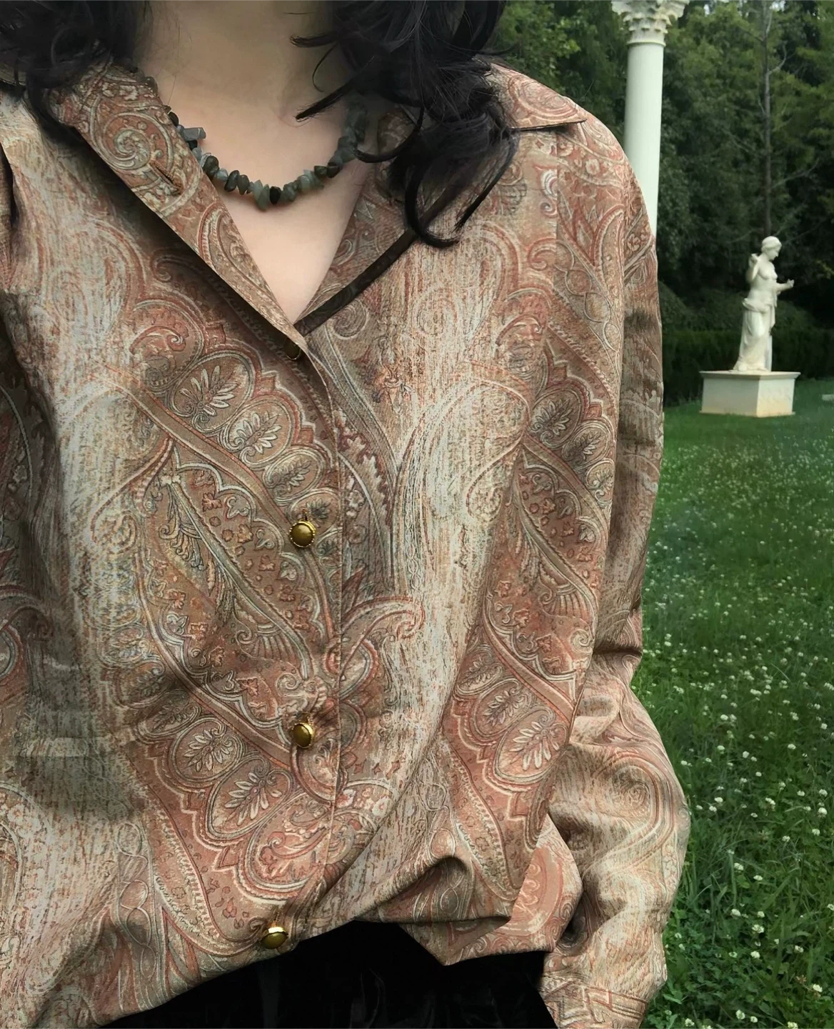 Paisley Print Button-Up Shirt - photo 2