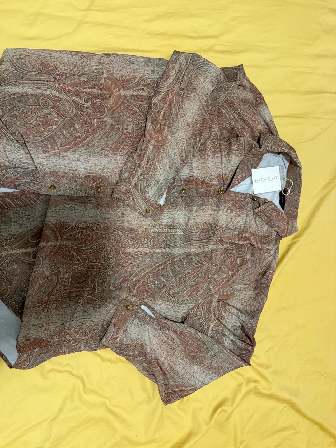 Paisley Print Button-Up Shirt - photo 3