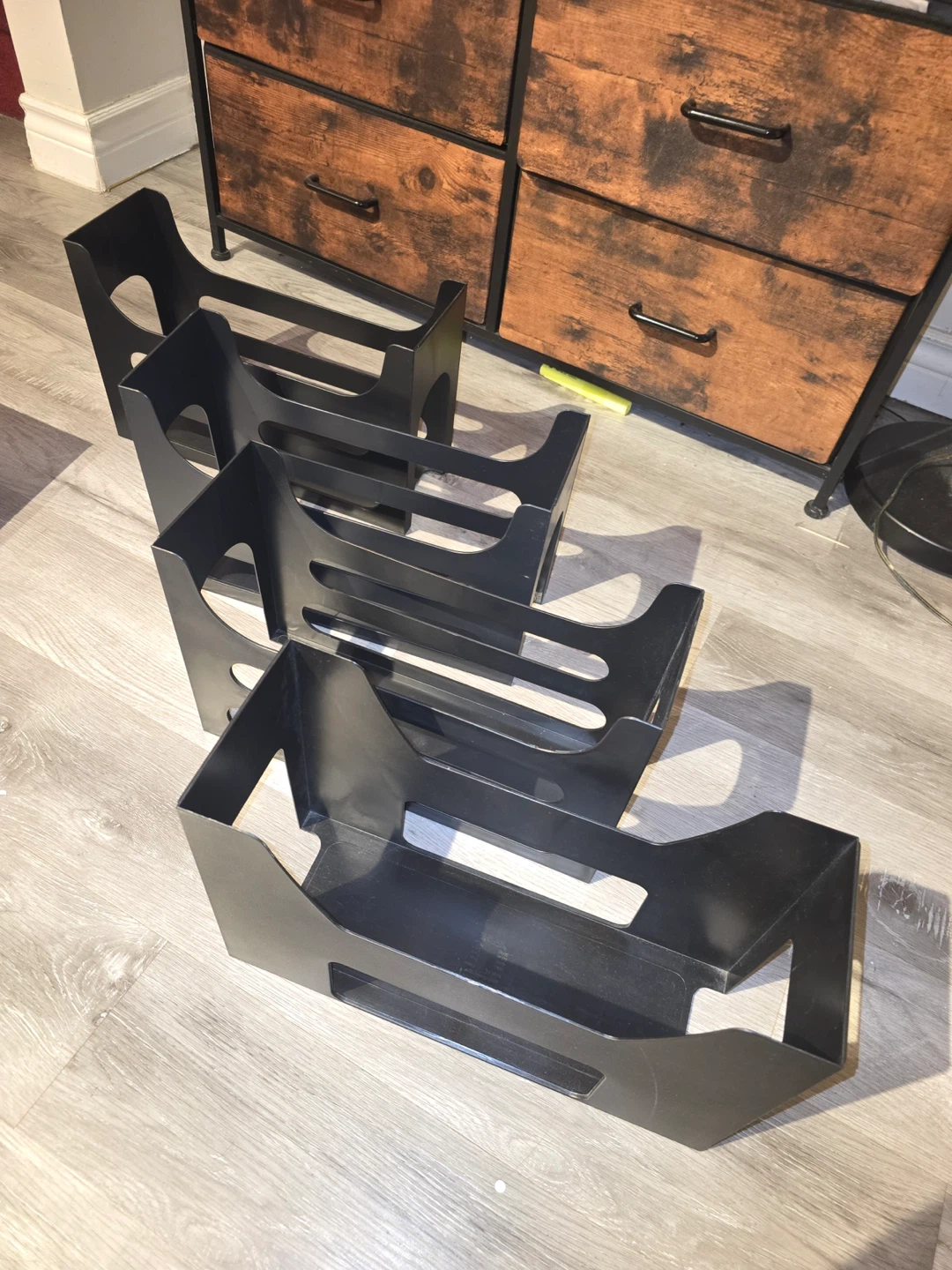 Set of 4 Black Magazine Holders
