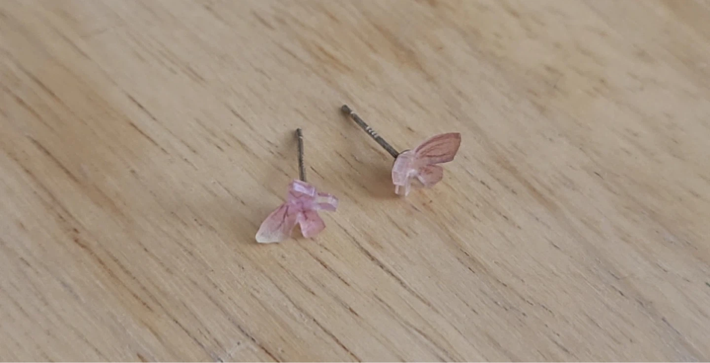 Pink Flower 925 Stud Earrings⚽️