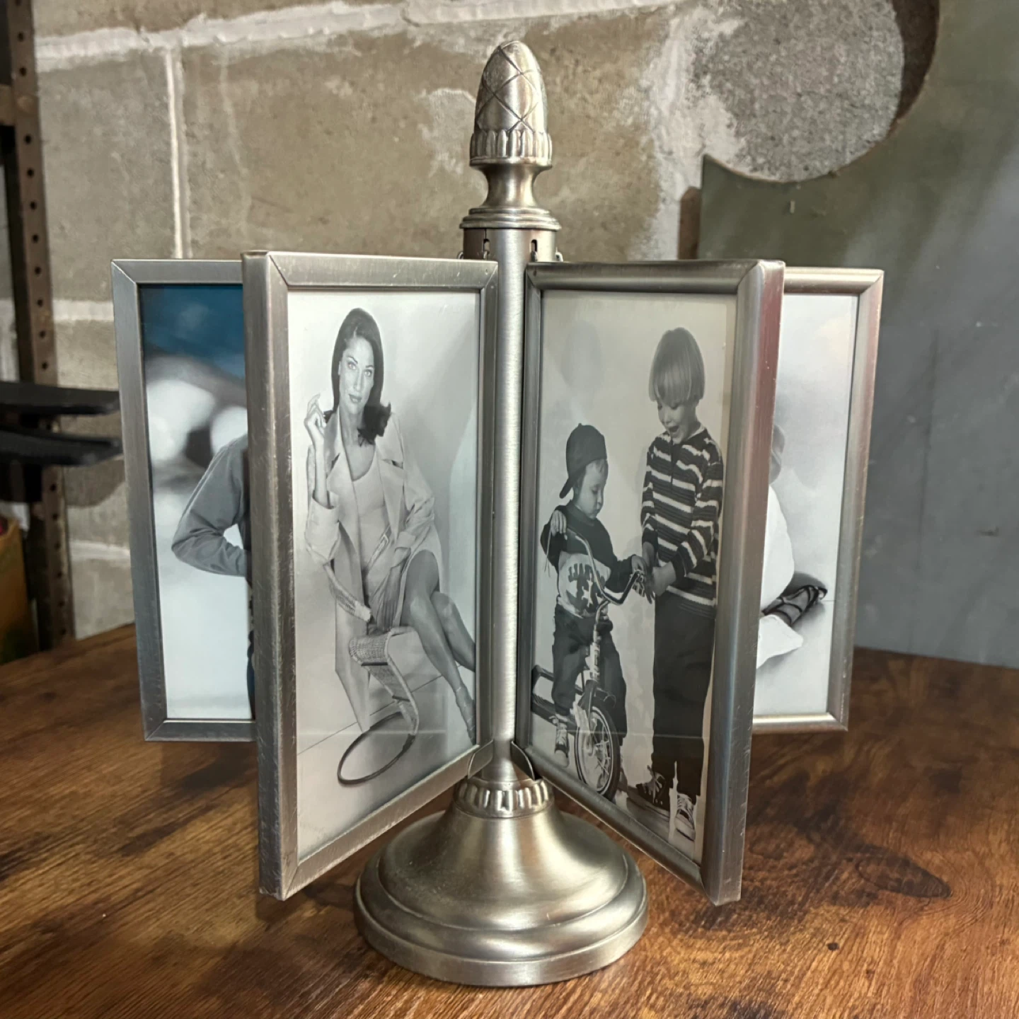 Royal Limited Vintage Picture Frame Silver Holds 12 Photos Spins - photo 3