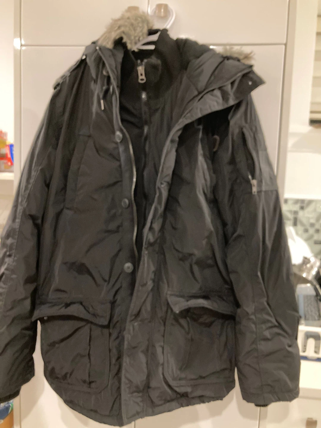 Smog Black Parka Jacket