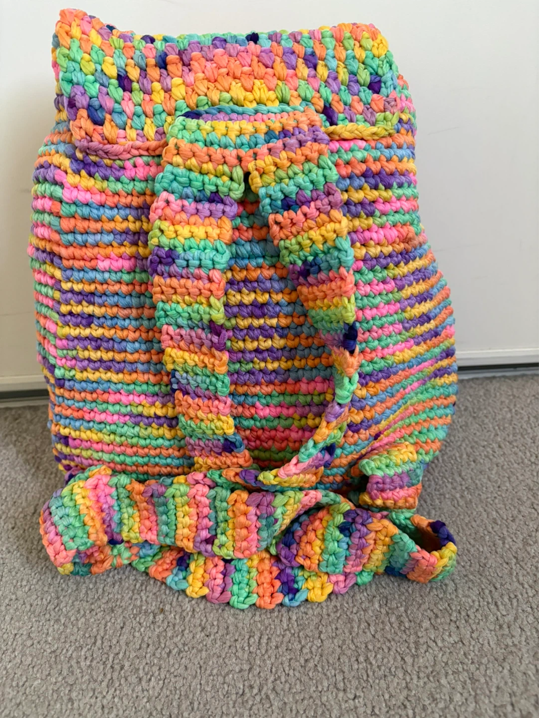 Handmade Crochet Backpack with Matching Pouch - photo 2