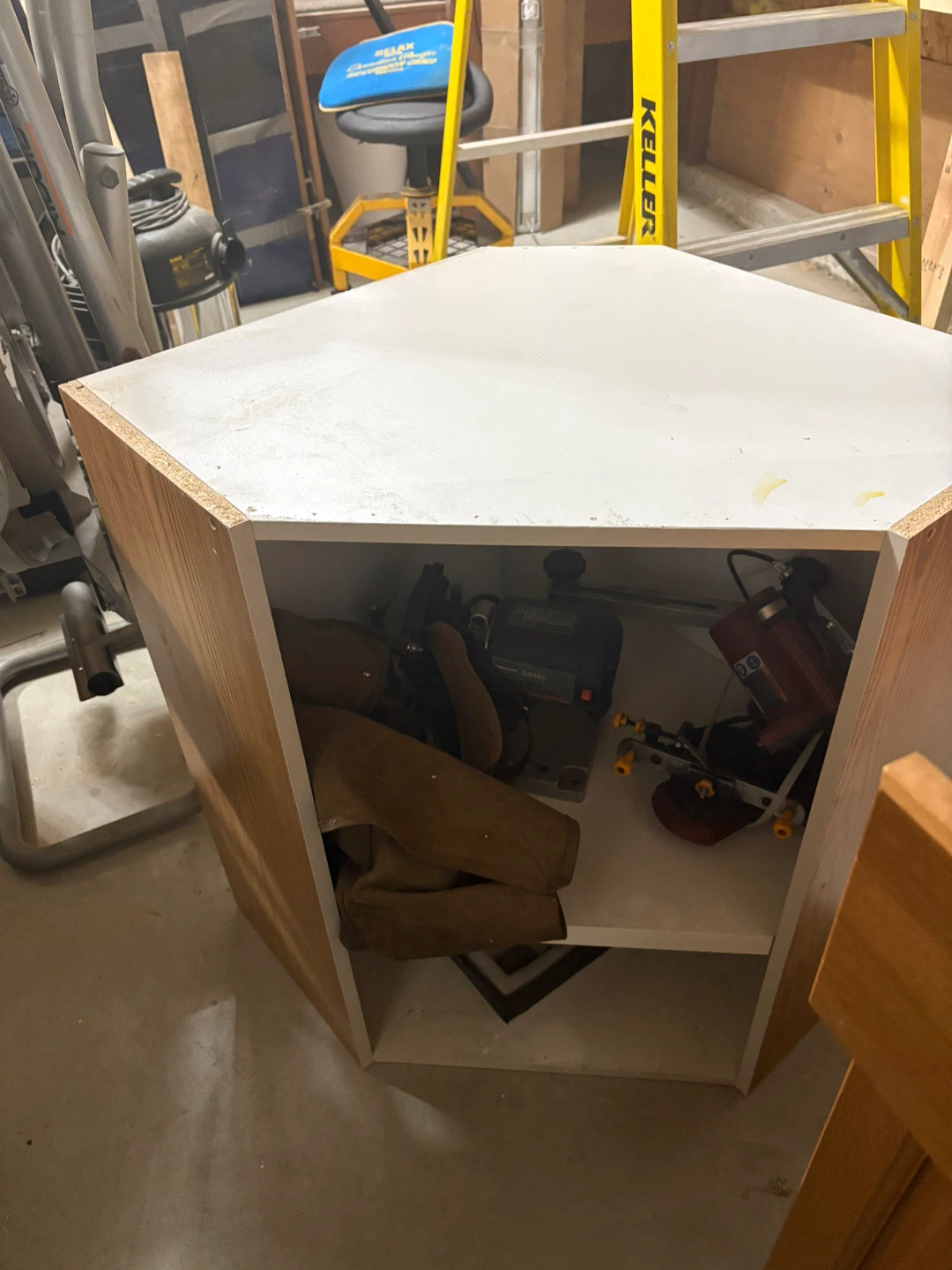 Wood and White Cabinet Set - photo 4