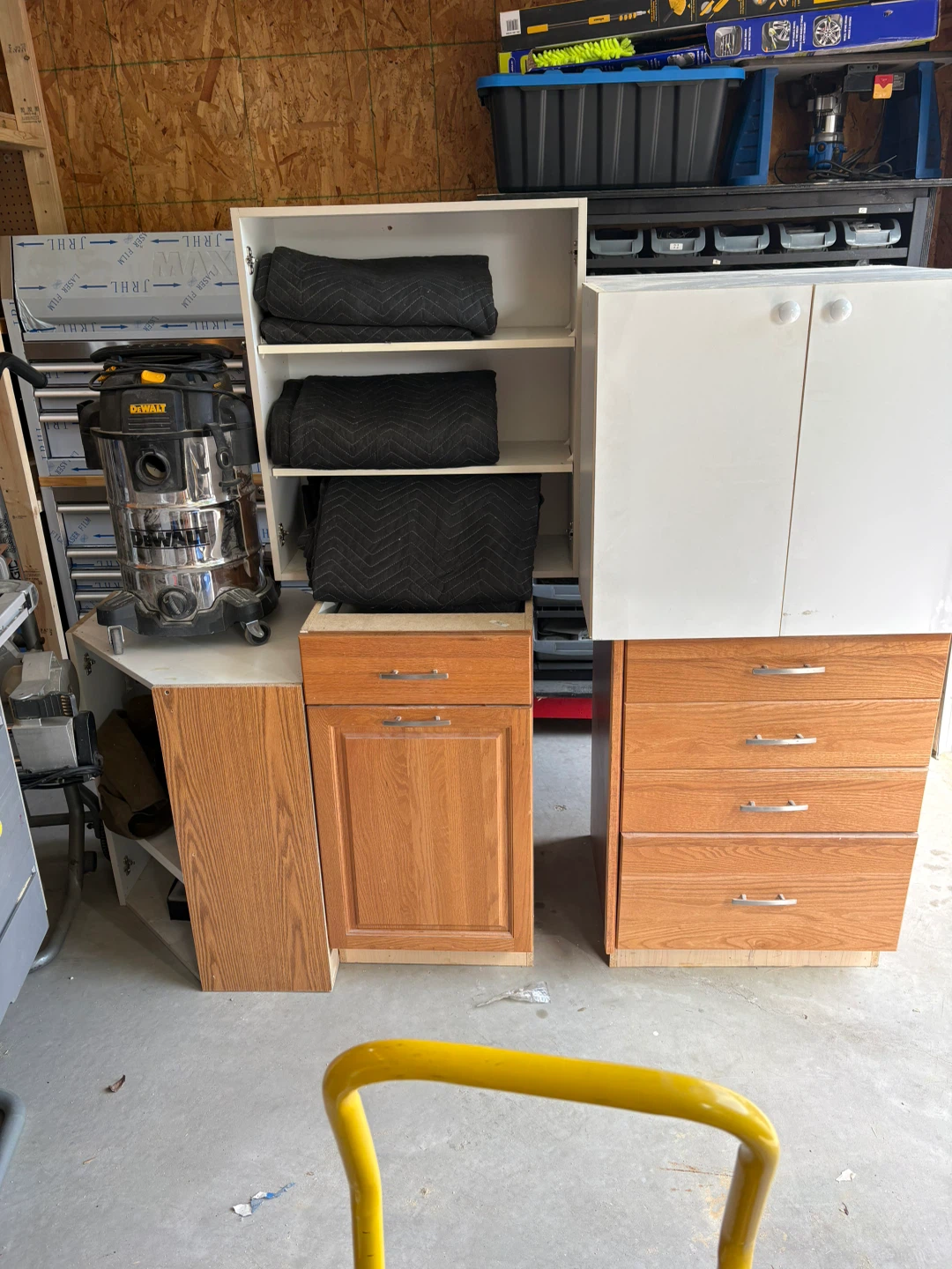 Wood and White Cabinet Set - photo 2