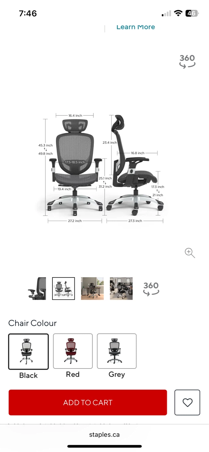 Ergonomic Mesh Office Chair - Black - photo 4