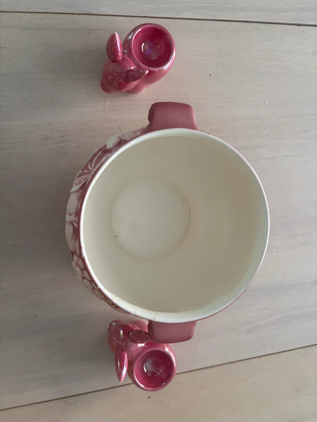 Vintage Berry & Fruit Embossed Ceramic Bowl with Lid - photo 5