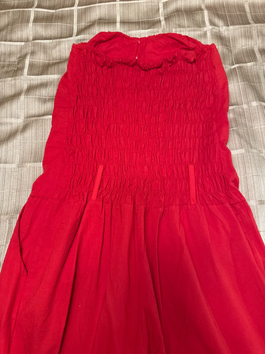 Red Strapless Jumpsuit - photo 3