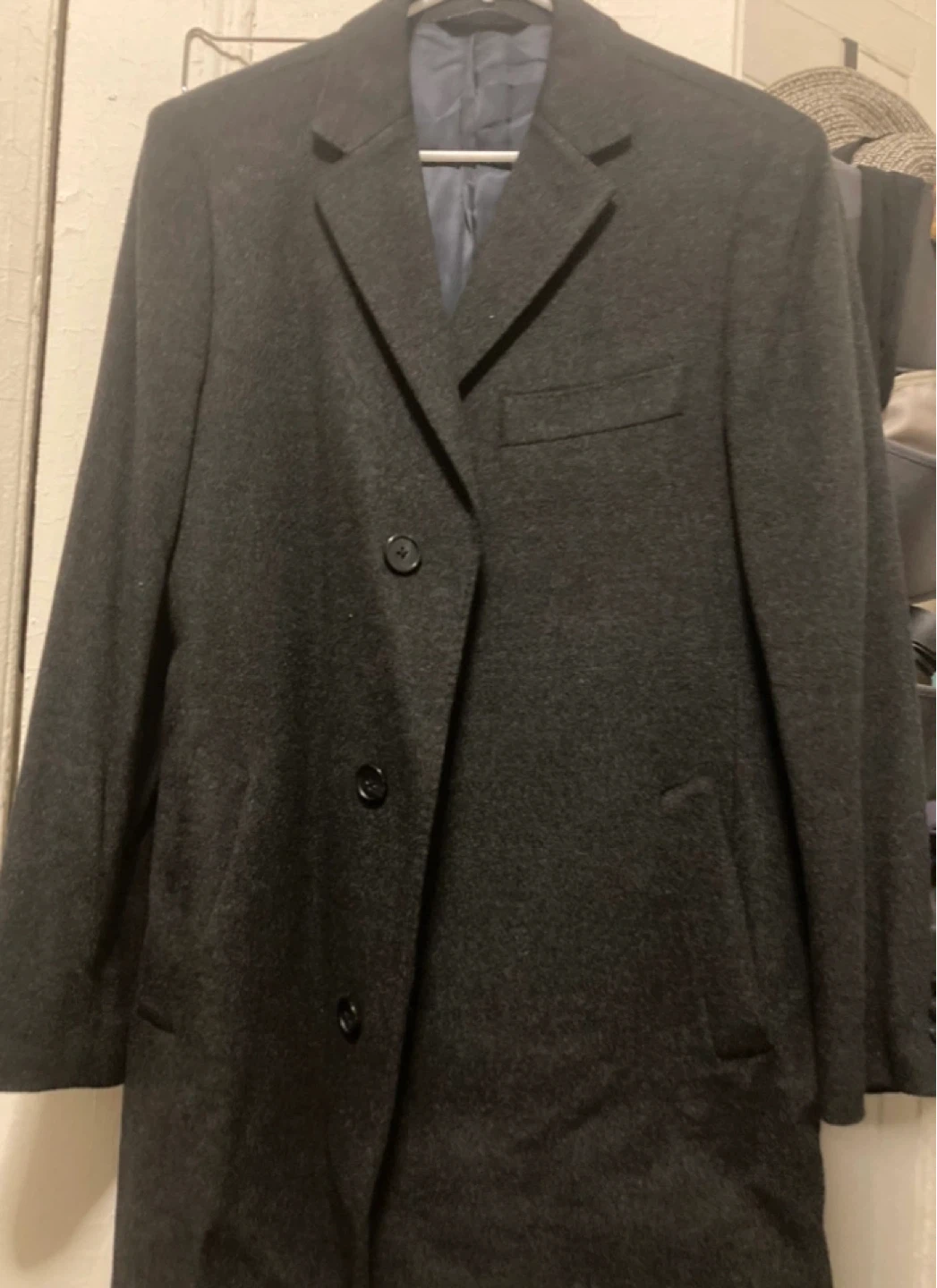 Saks Fifth Avenue Men's Dark Gray Overcoat⚽️