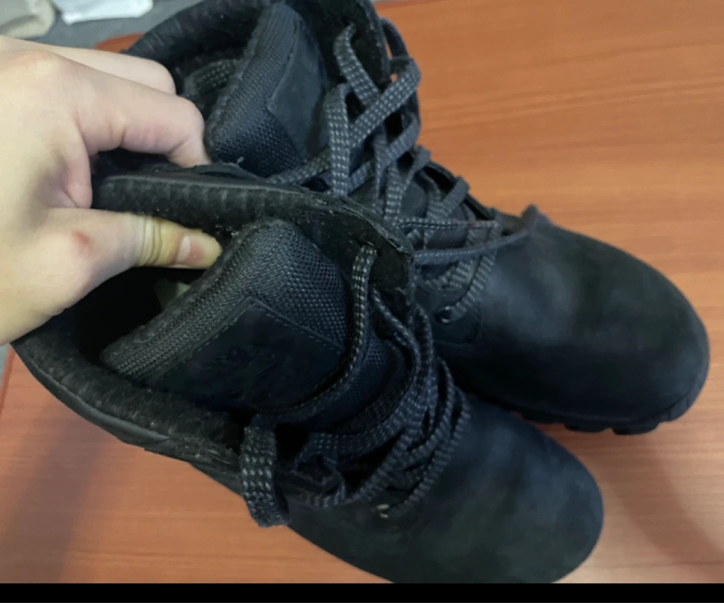 ⚽️Timberland Black Leather Hiking Boots