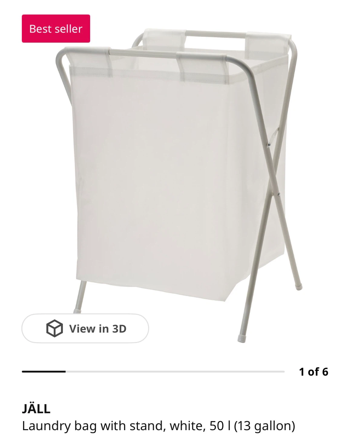 Laundry bag with stand
