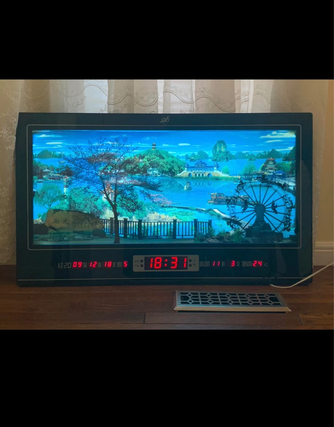 Decorative Digital Display with Scenic View