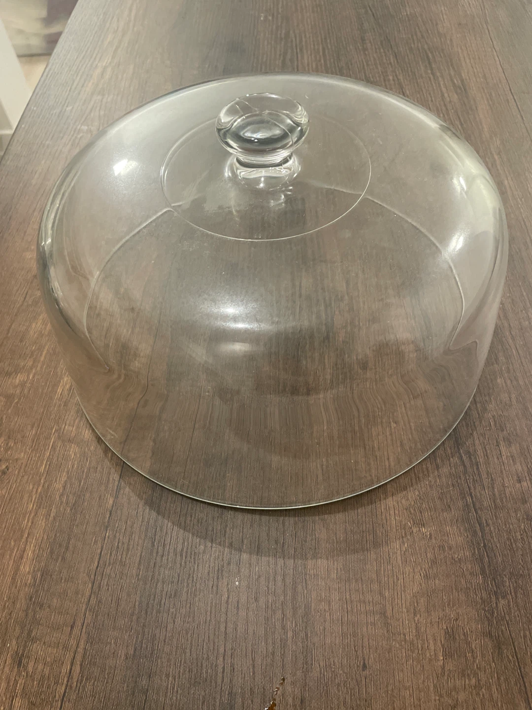 Clear Glass Cake Dome with Knob