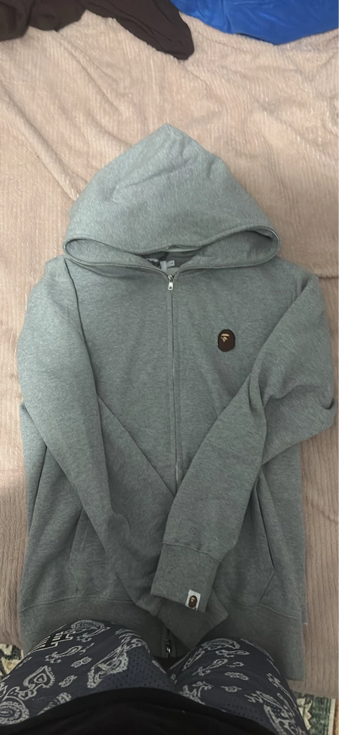 A Bathing Ape Full Zip Hoodie Grey