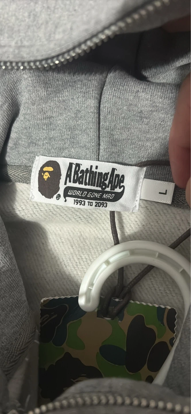 A Bathing Ape Full Zip Hoodie Grey - photo 3