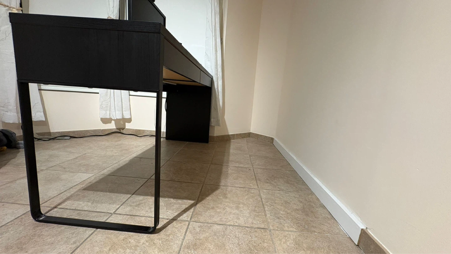Black Desk with Drawers