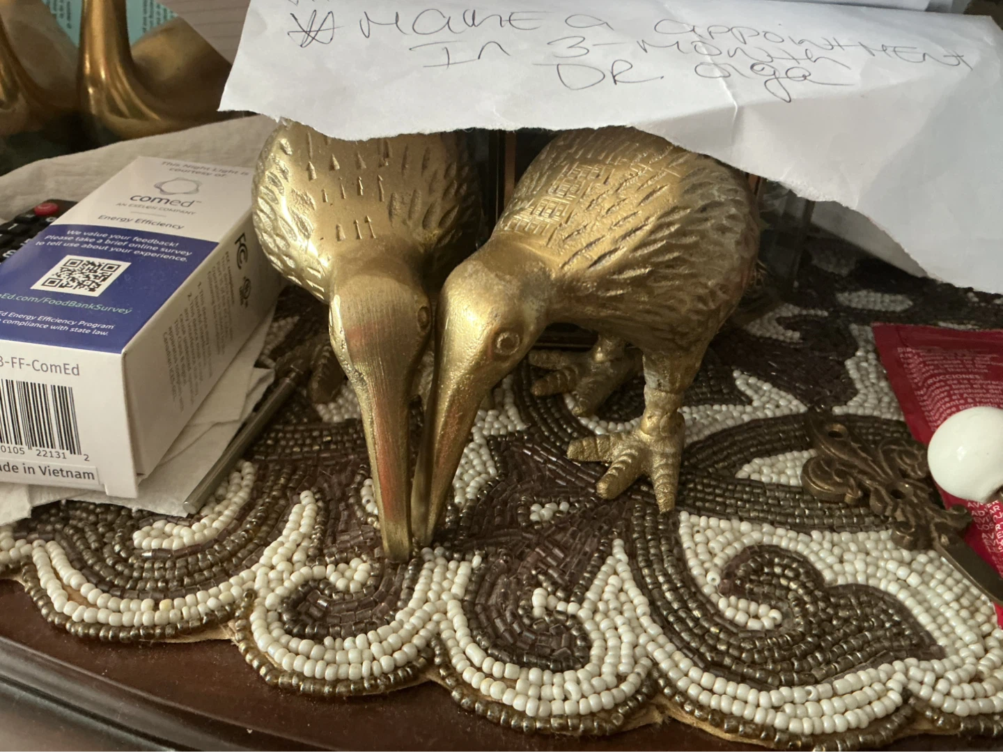 Brass Kiwi Bird Figurines (Pair) ⚽