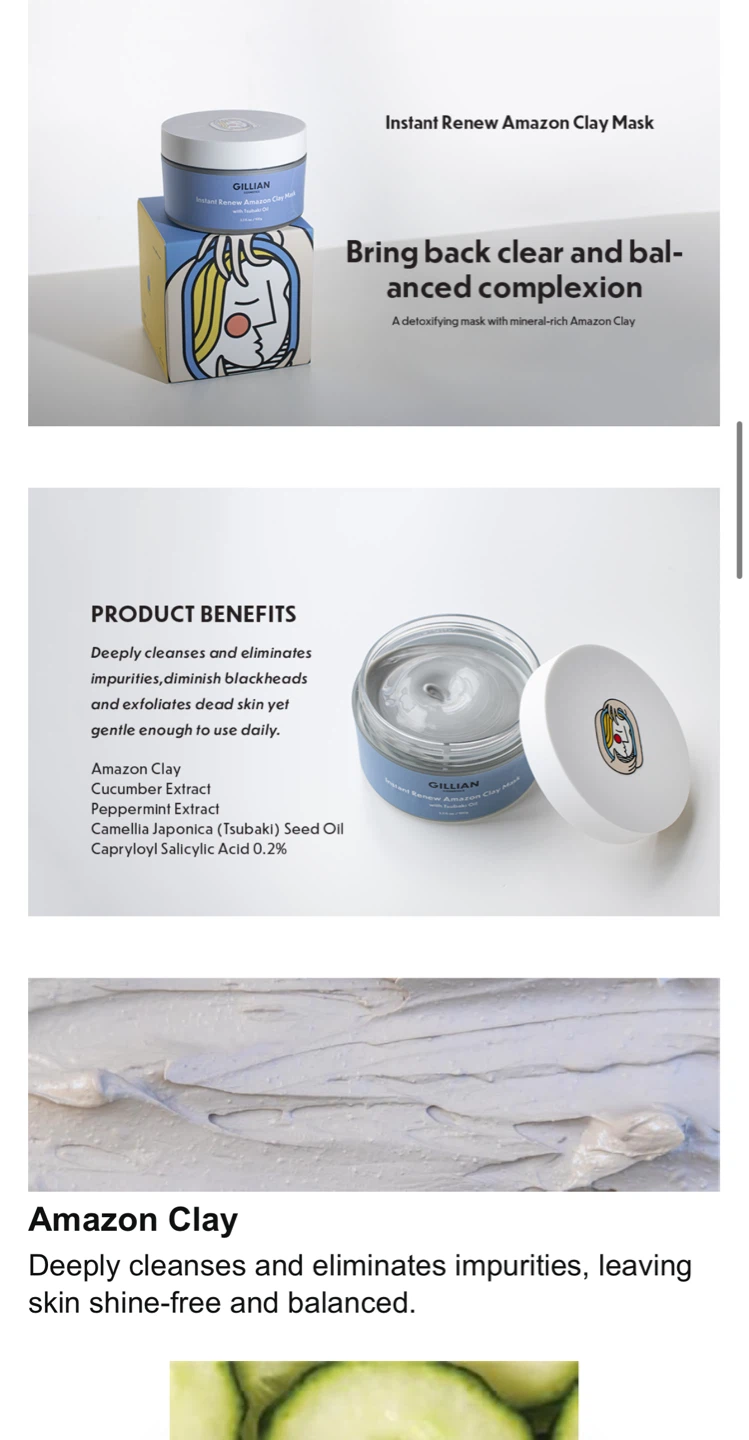 NEW⚽️Gillian Cosmetics Instant Renew Amazon Clay Mask - photo 5