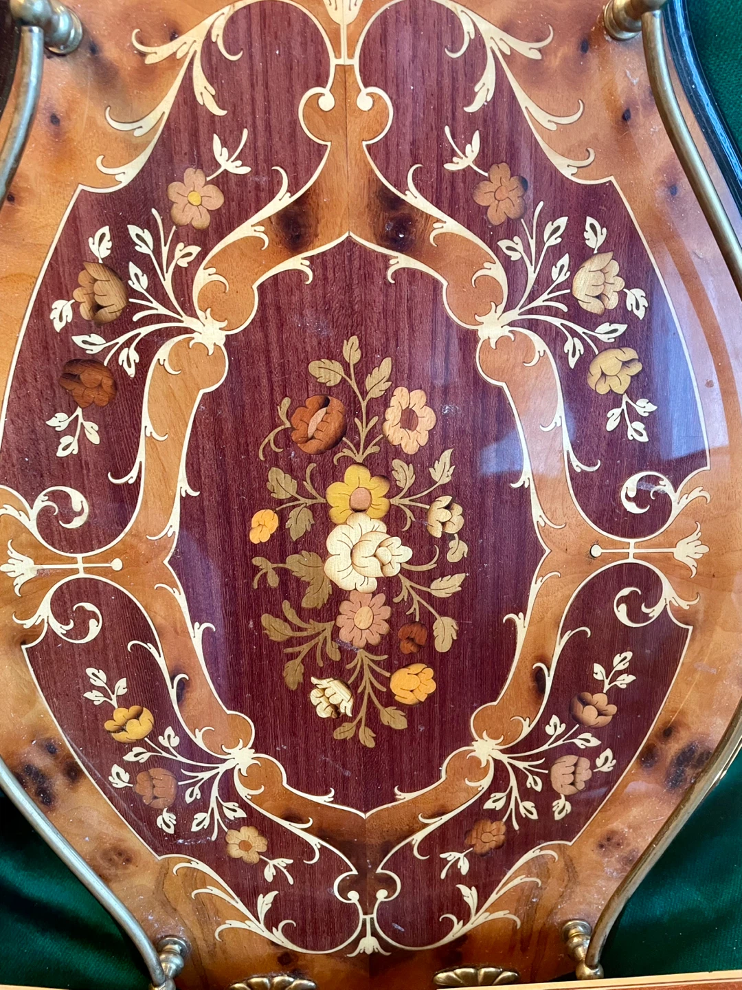 Vintage Italian  Marquetry Serving Tray with Two Boxes - photo 2