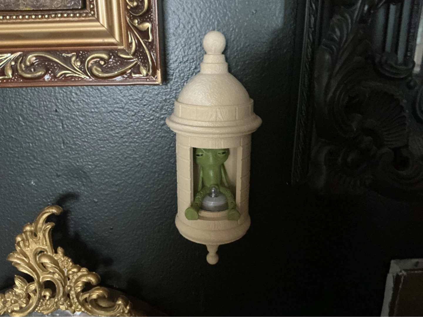 Frog Figurine in Lighthouse Display ⚽