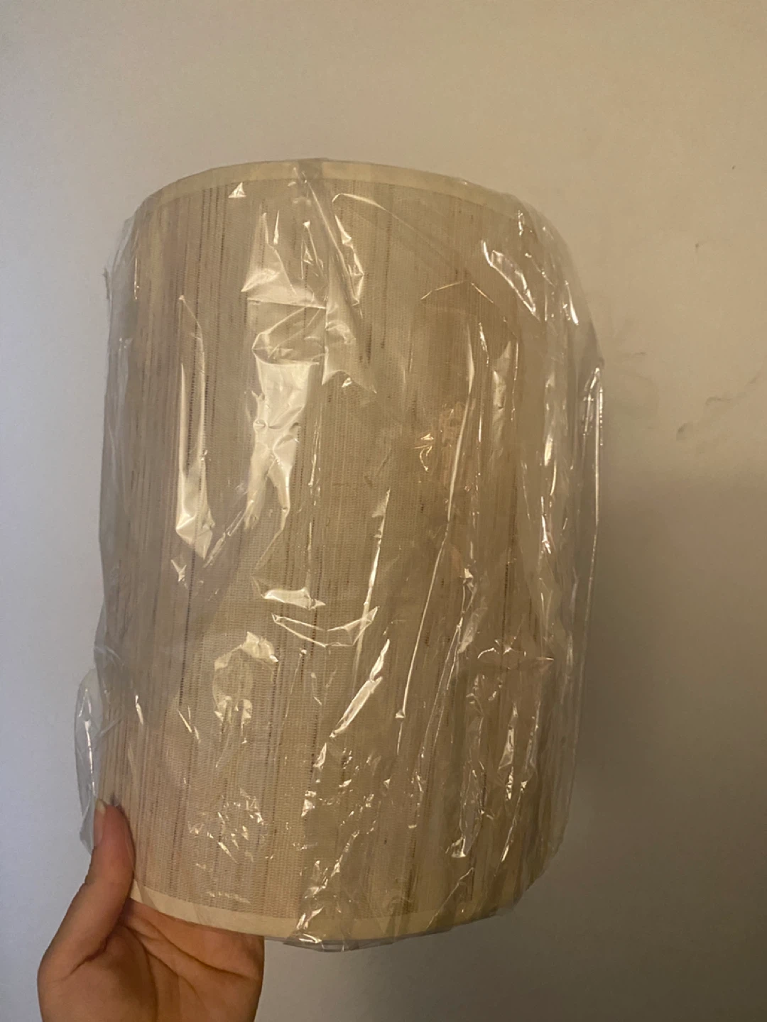 Ivory Linen Small Drum Cylinder Lamp Shade - photo 5