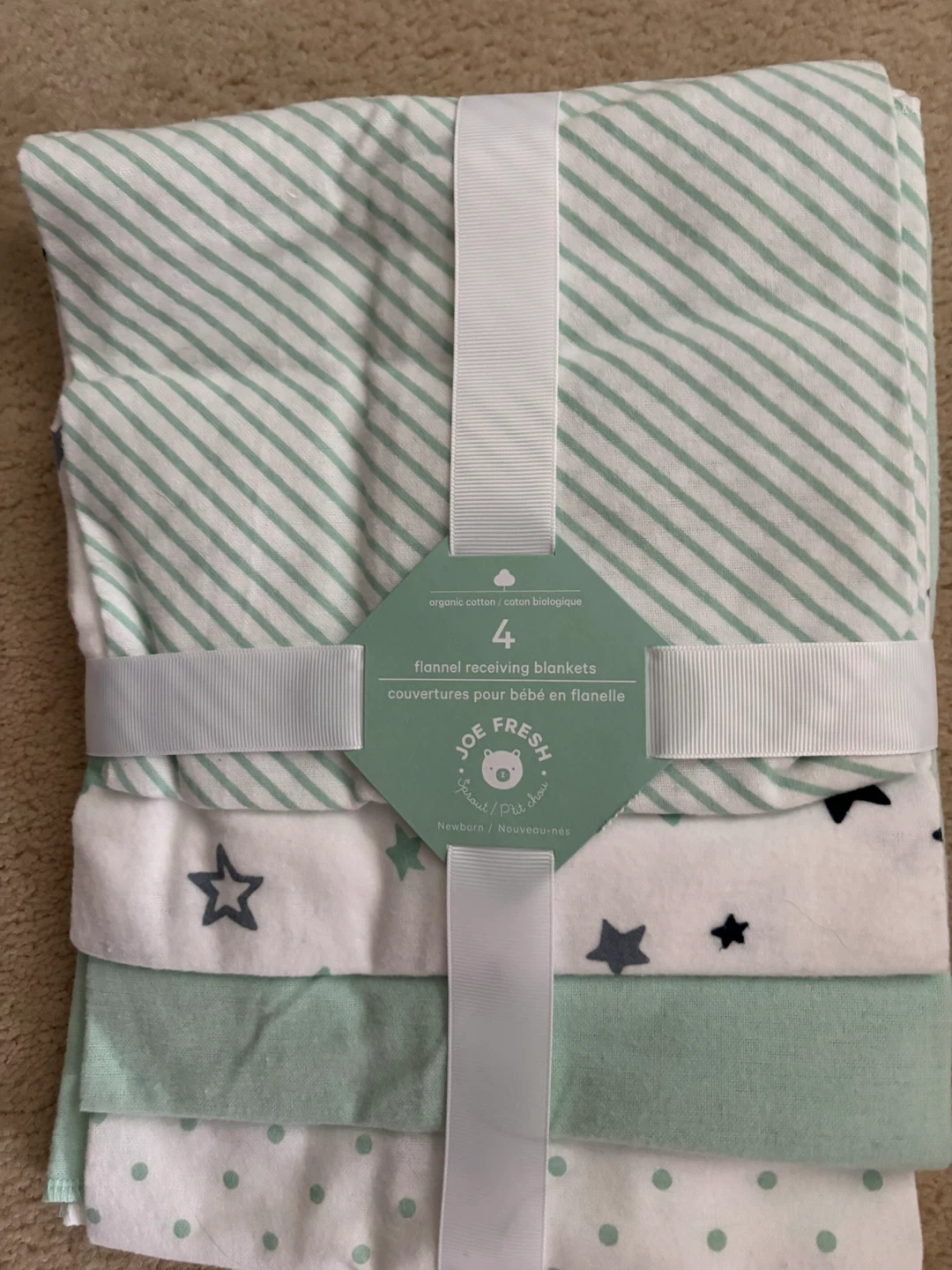 Koala Baby 4-Pack Flannel Receiving Blankets