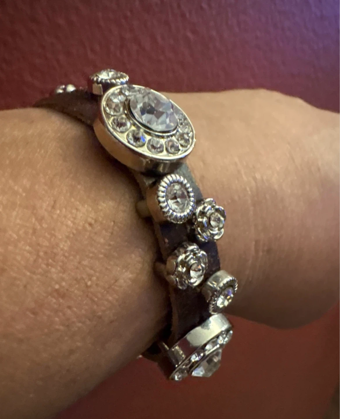 ⚽️ Genuine Leather Bracelet with Cubic Zircon’s charms