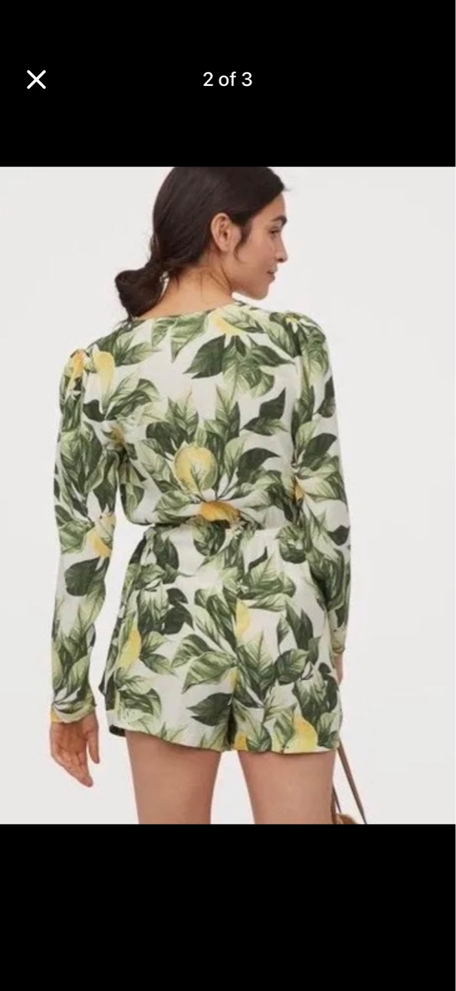 H&M Lemon Print Wrap Romper - photo 2