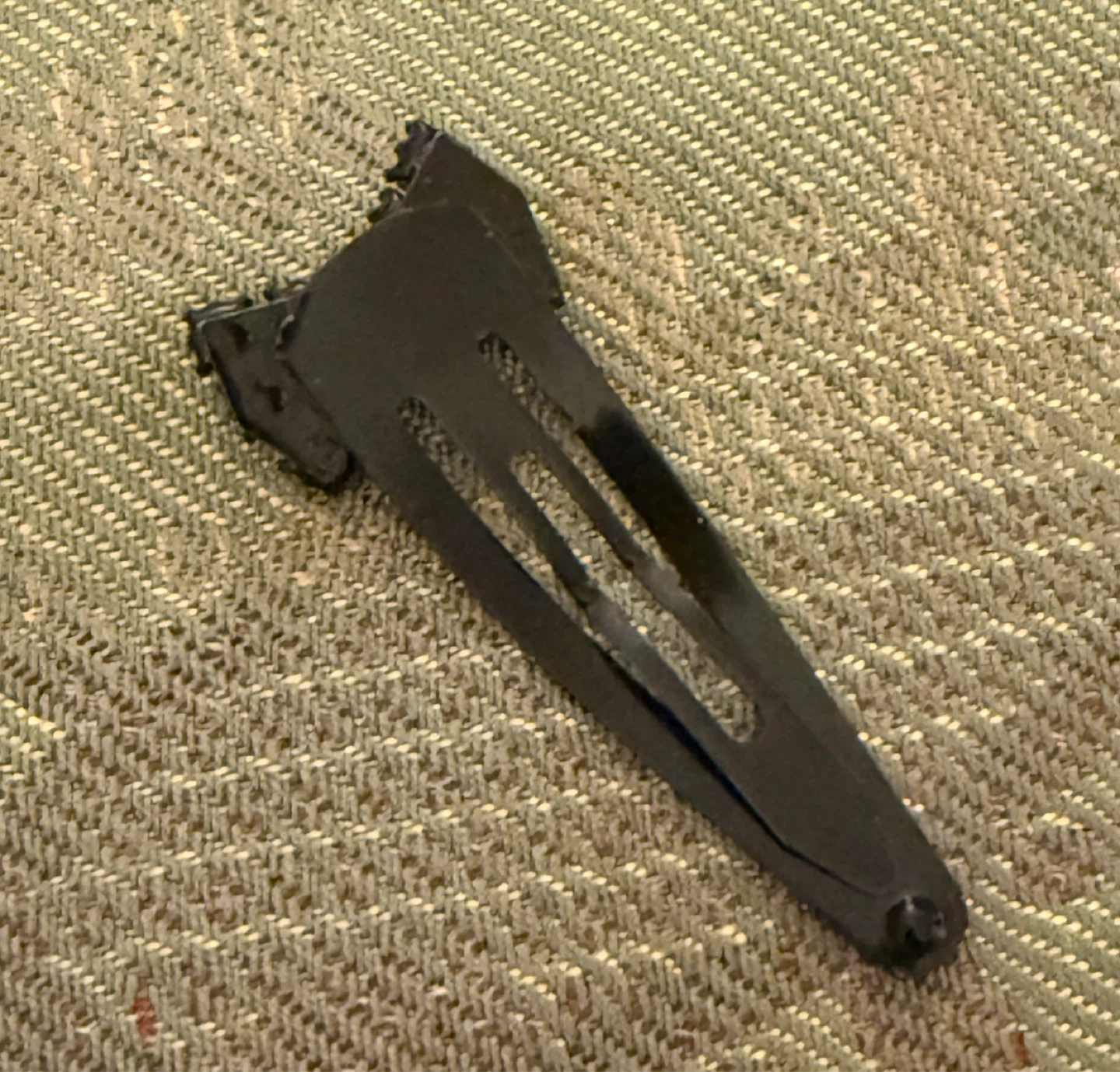 Black Snap Hair Clip with Rhinestones⚽️ - photo 2