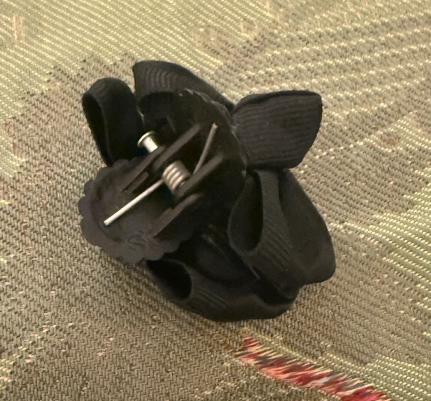 Black Grosgrain Ribbon Hair Clip⚽️ - photo 2