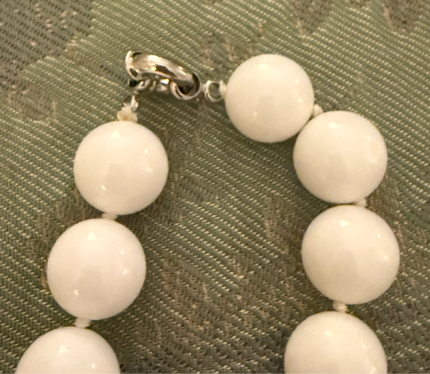 White Beaded Bracelet⚽️ - photo 2