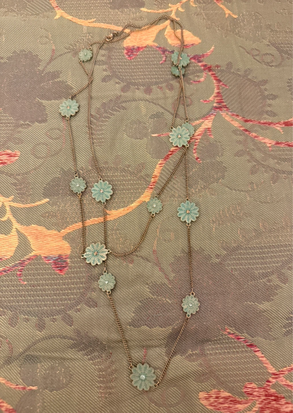 Long flower pendant necklace⚽️